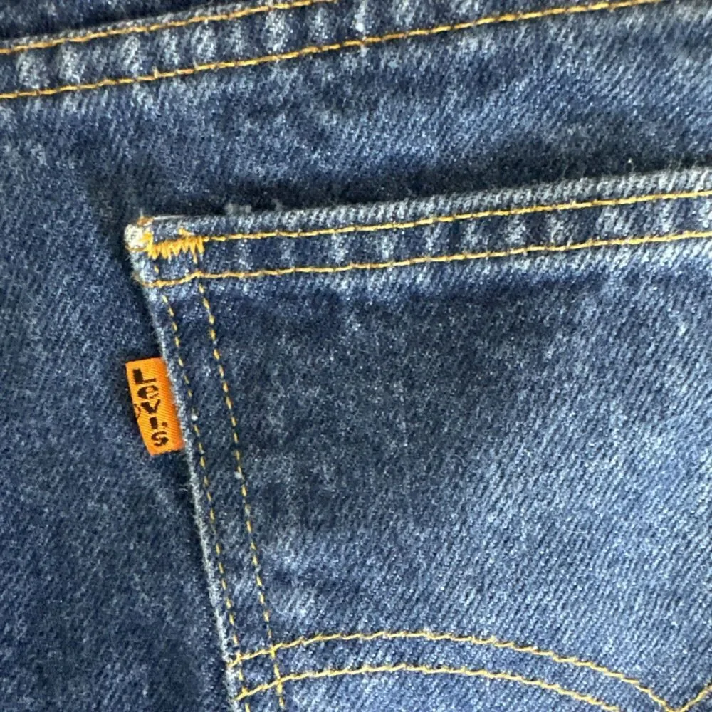 Vintage Levis 517 Jeans Orange Tab Mens 42x32 (38x30) Blue‎ Boot Dark Denim USA